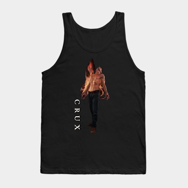 "Crux" Tested By Fire! Horror Icon Bill Oberst Jr. Licensed Merch: Grief/Recovery Tank Top by Bill Oberst Jr. Official Merch